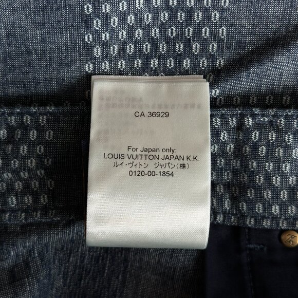 Louis Vuitton Blue Damier Denim Shorts - Picture 8 of 8